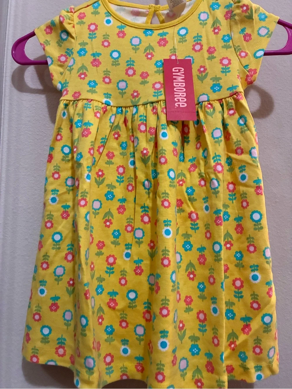 Gymboree Happy Rainbow Floral Cotton Dress with Bloomer